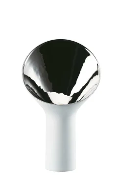 Vase, 33 cm, Fondale / Weiß matt-Platin