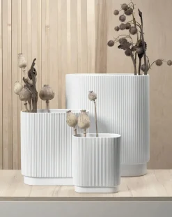 Vase, weiß 34,5x16x40 cm