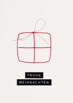 Weihnachtsfadenkarte „Frohe Weihnachten"