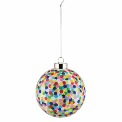 Weihnachtskugel Proust, bunt, D10cm, mundgeblasen,