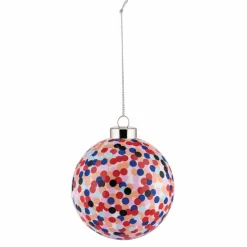 Weihnachtskugel Proust, pink, D10cm, mundgeblasen,