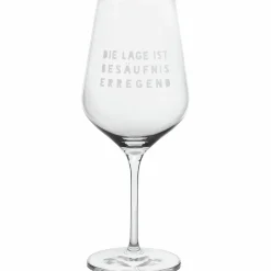 Weinglas Die Lage Is Besäuf- Niserregend D.9,3cm,H