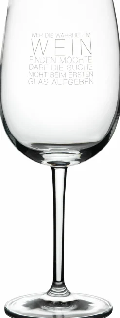 Weinglas „Wahrheit im Wein"