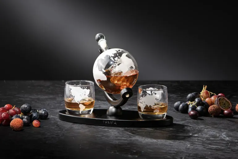 Weltkugel Whisky Set "Preston"