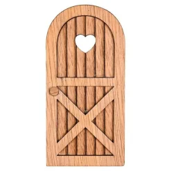 Wichteltür rund Holz 14cm