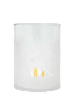 Windlicht Schneetag „Schneelandschaft", D.19cm, H.