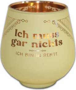 Windlicht Ich muss garnichts Kult