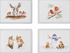 Wrendale Xmas LgPmat 4er Set