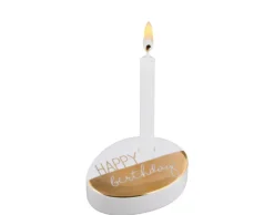 Wunschkerze „Happy Birthday", gold