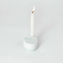 Wunschkerze ,, Hoch Sollst Du Leben 6x5x3cm 