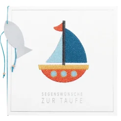 XL-Stickkarte „Segenswünsche zur Taufe"